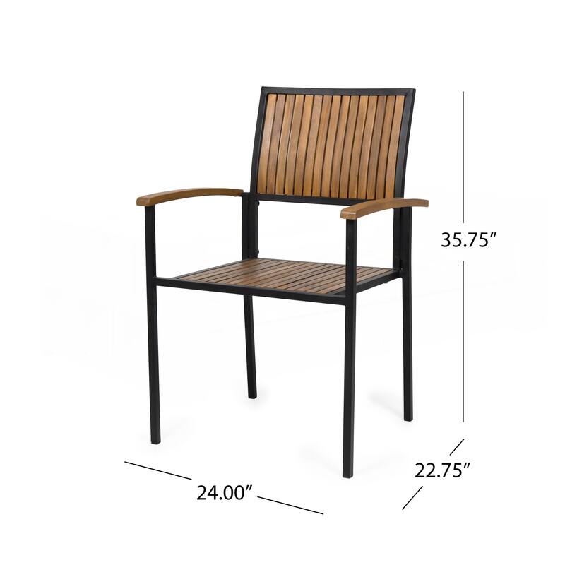 Industrial Chic Dining Chairs Set of 2