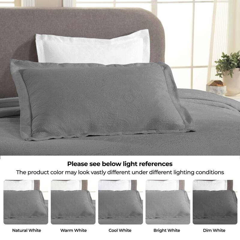 Superior Florin Jacquard Scrolling Medallion Cotton Bedspread Set