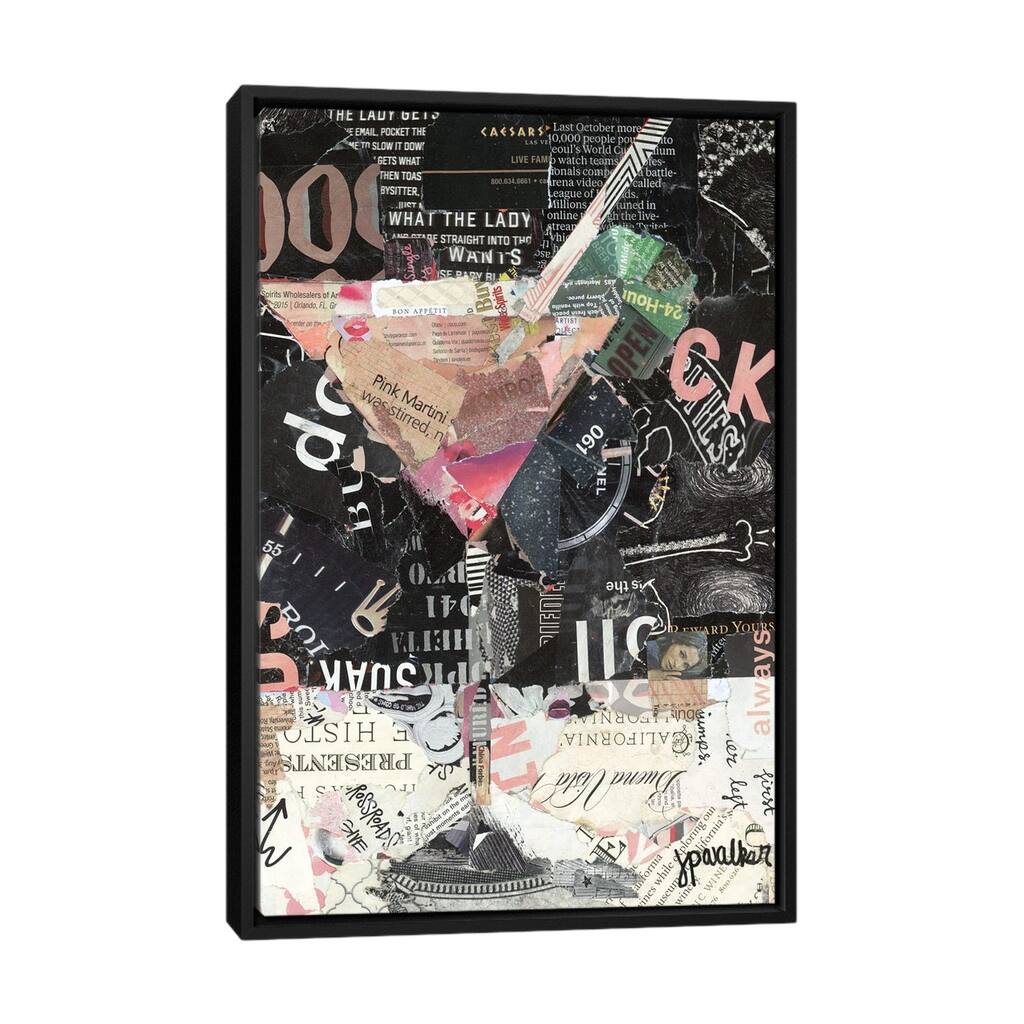 iCanvas "Pink Martini" by Jamie Pavlich-Walker Framed Canvas Print
