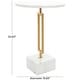preview thumbnail 10 of 8, White Marble Geometric Accent Table with Gold Metal Rectangular Stand