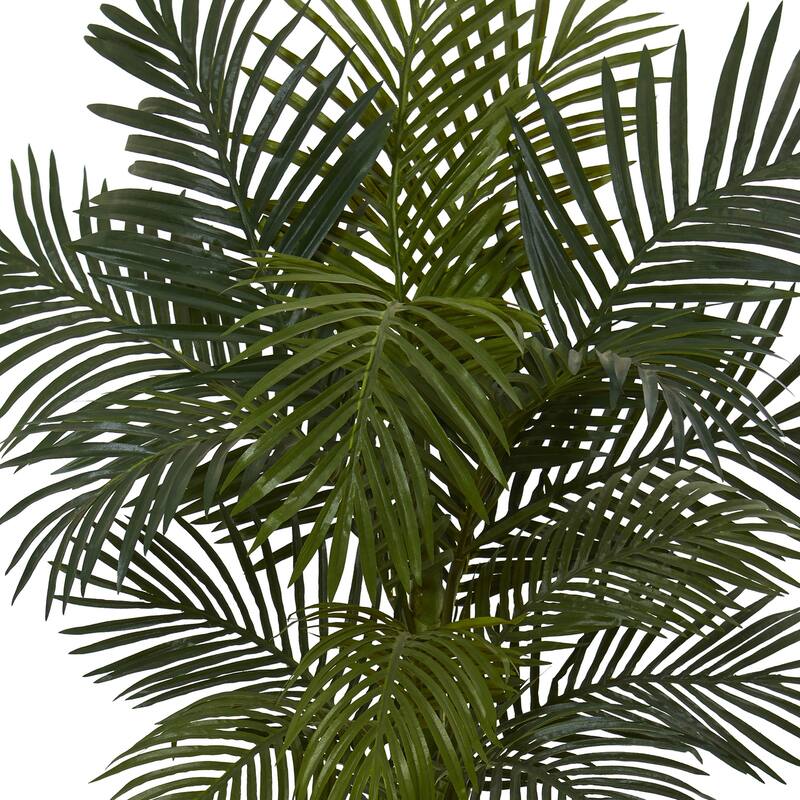 Artificial Palm Tree 5ft Indoor Tropical Tree in Planter - Golden Cane Palm Decor - Green - 61 Inches and Over