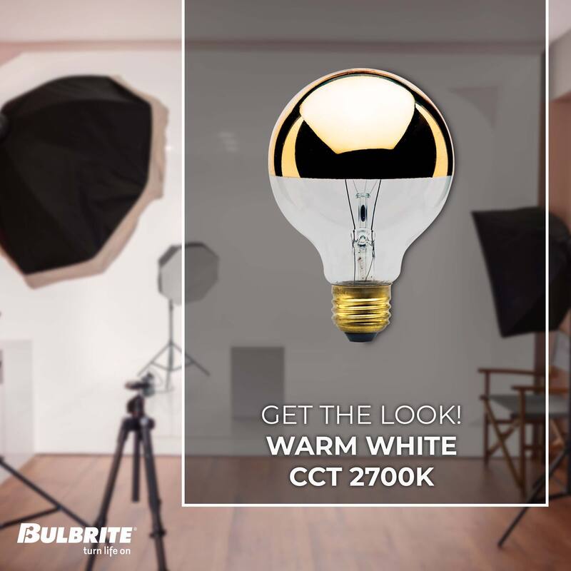 Bulbrite Pack of (6) 40 Watt Dimmable Half Gold G25 Medium (E26) Incandescent Bulb