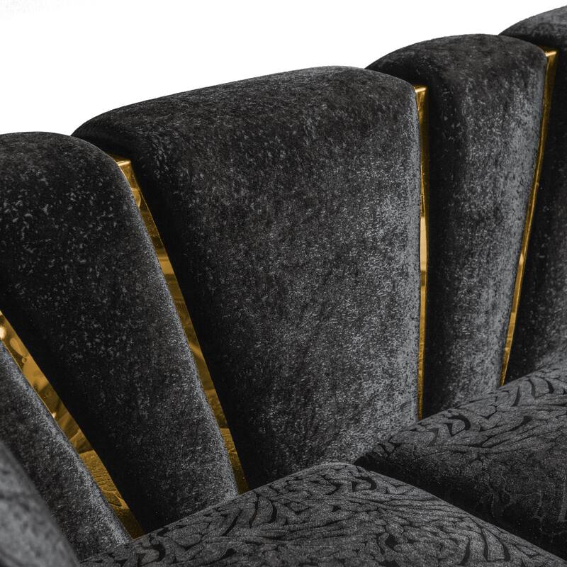 Furniture of America Maxine Glam Solid Wood Sofa with Accent Pillows