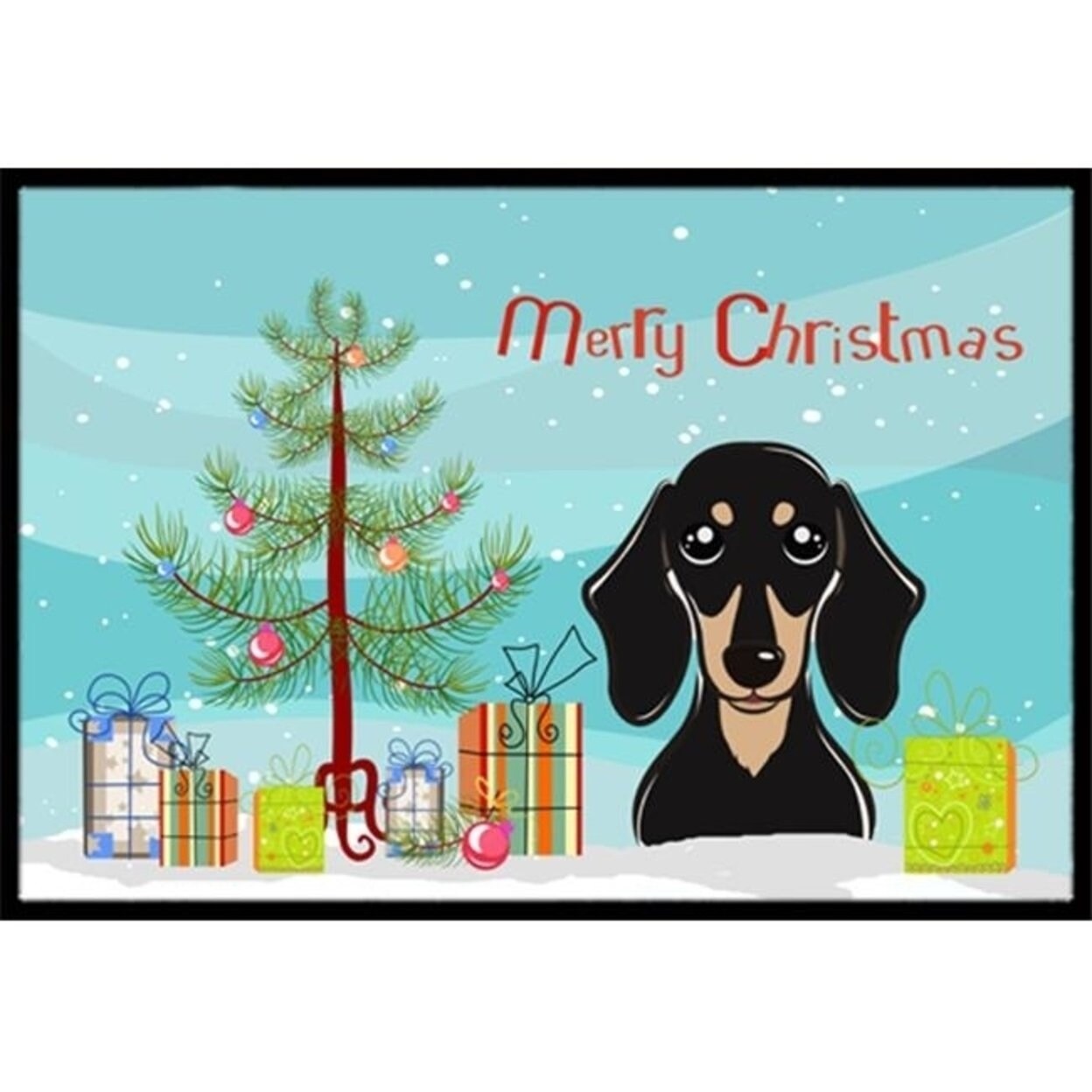 Shop Carolines Treasures Bb1587mat Christmas Tree Smooth Black