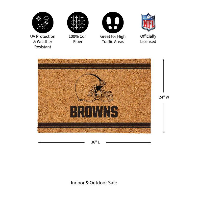 Cleveland Browns Monochrome Indoor/Outdoor Coir Door Mat