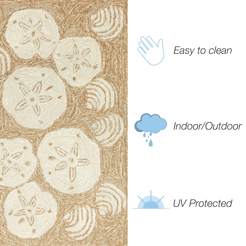 Liora Manne Frontporch Shell Toss Indoor/Outdoor Mat