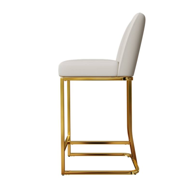 Set of 2 Modern Bar Stools Comfortable Counter Height Dining Chairs for Kitchen Island Restaurant or Home Bar