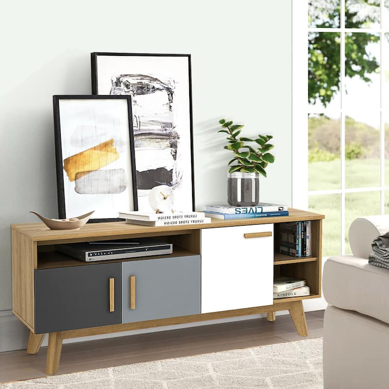 Gymax TV Stand for TVs up to 65'' Entertainment Center Console w/