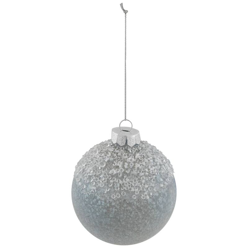 4" Beaded Glass Christmas Ornament