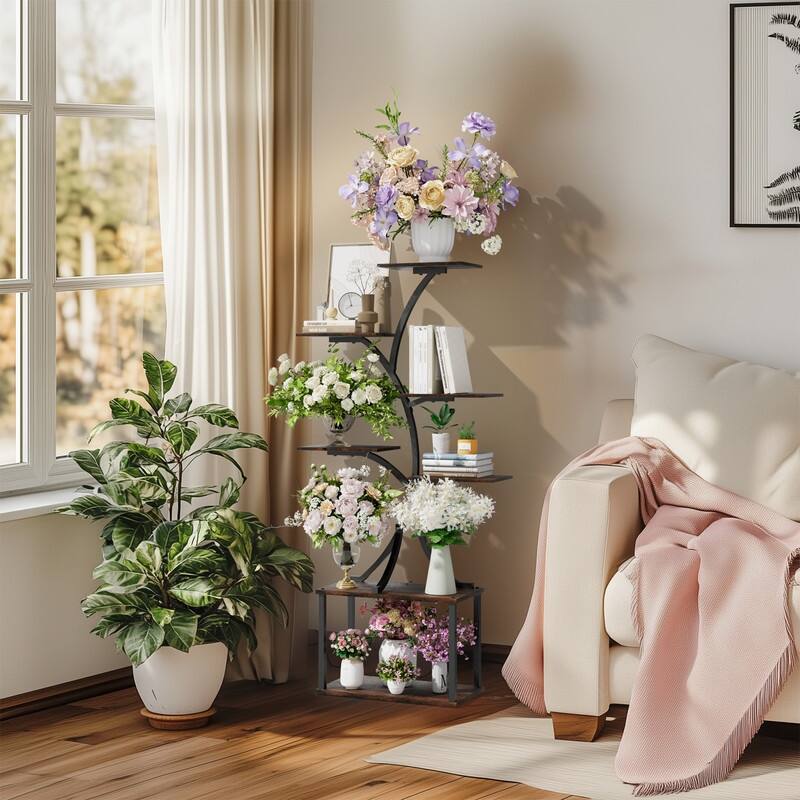 5 Tier Plant Stand Indoor Multiple Corner Flower Stand for Living Room