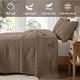 preview thumbnail 69 of 110, Madison Park Quebec Embroidered Reversible Oversized 3-piece Solid Texture Bedspread Quilt Set with Matching Shams