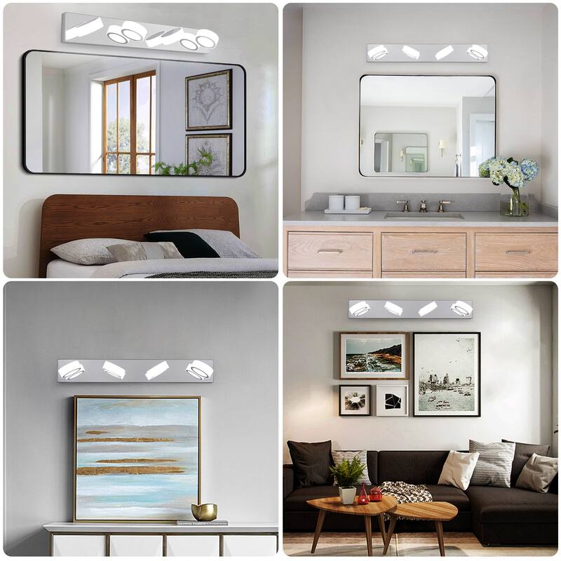 29" Modern 4-Light LED Vanity Light,Bathroom Wall Light Fixture for Mirror, Shower, and Bathroom Decor
