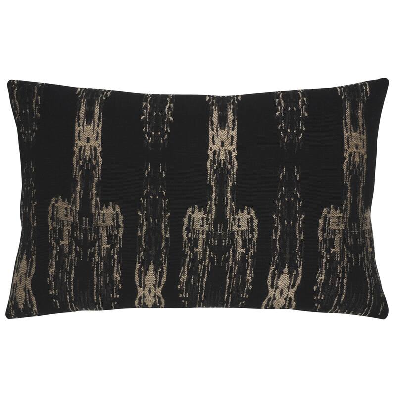 SAFAVIEH Home Zoelle Black/Natural Cotton/Viscose Lumbar Pillow