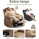preview thumbnail 42 of 73, Oversized power recliner with heat, massage, 360 degrees swivel, and cup holder.