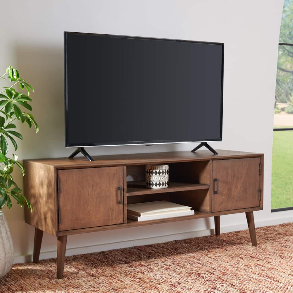 SAFAVIEH Sorrel Mid-Century 47-inch Storage Media TV Stand - 47.3" W x 15.8" L x 20" H