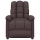 preview thumbnail 3 of 8, vidaXL Massage Chair Dark Brown Fabric - 29.1" x 39" x 40.2"