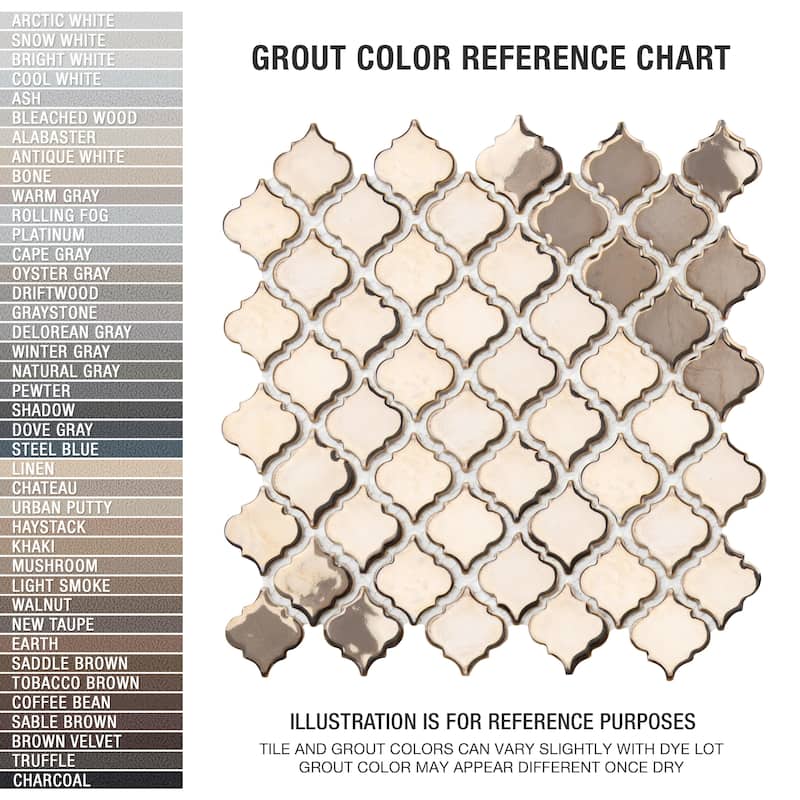 Merola Tile Hudson Tangier Gold 12-3/8" x 12-3/8" Porcelain Mosaic Floor and Wall Tile