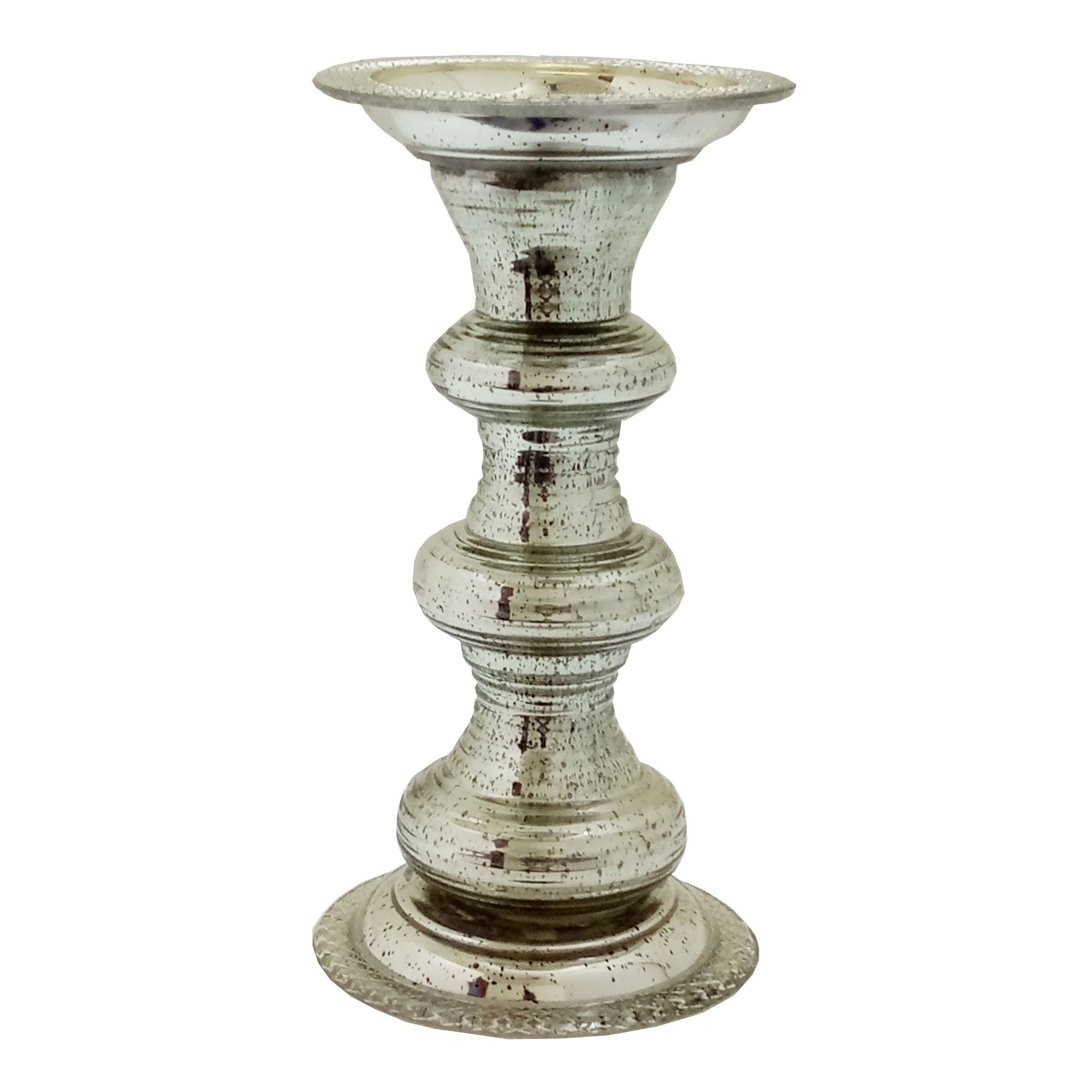 silver pillar candle holders