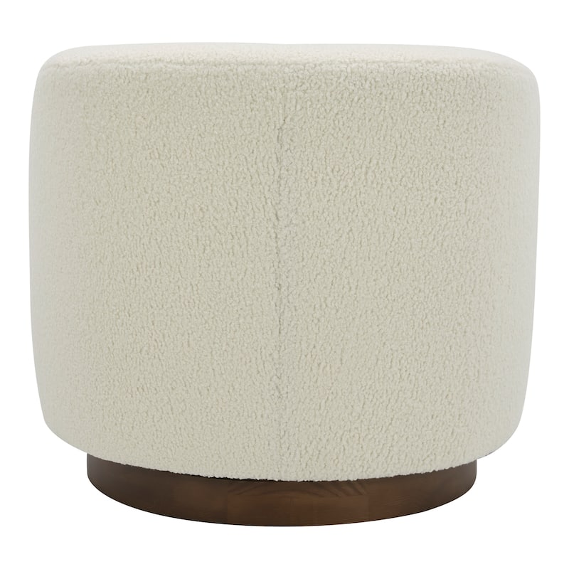 Aurelle Home Modern Upholsted Swivel Barrel Chair