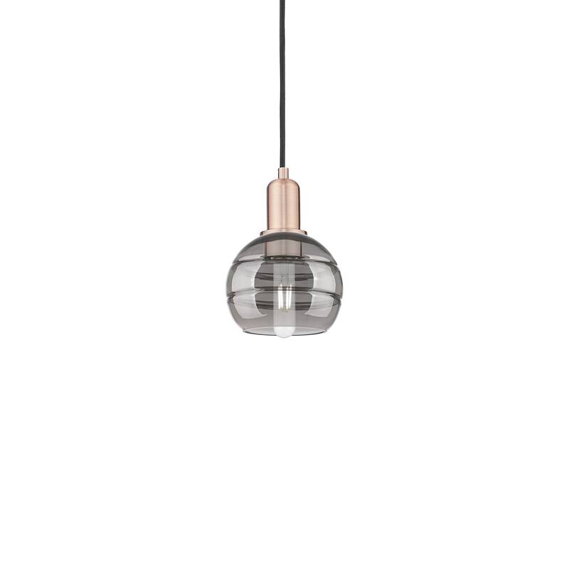 Innovations Lighting 716-1P-9-6 Rochester Pendant Rochester 6" Wide - Antique Copper / Light Smoke