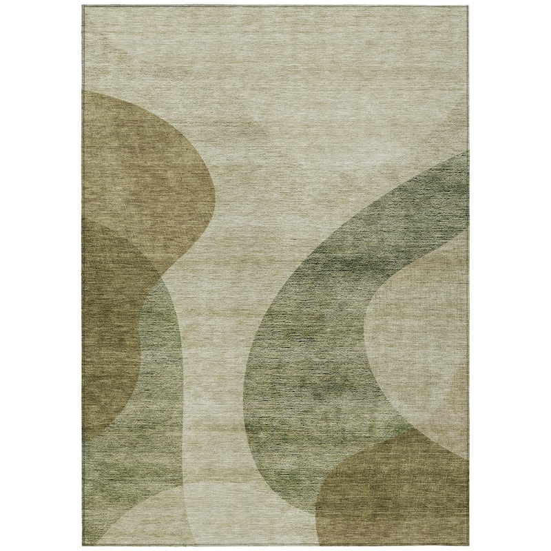 HomeRoots Abstract Transitional Rectangle Outdoor Rug