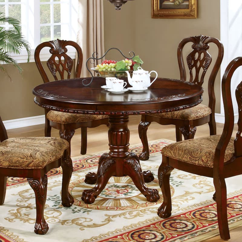 Furniture of America Carpia Formal Brown Cherry 48-inch Dining Table