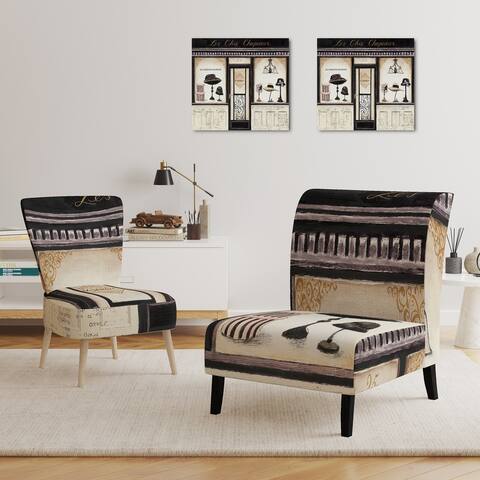 Designart 'Les Chic Chapeaux French Fashion' Upholstered Fashion Accent Chair