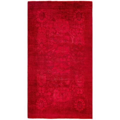 Overdyed One-of-a-Kind Hand-Knotted Area Rug - Pink - 3' 1" x 5' 6"