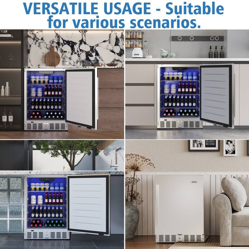 Outdoor & Indoor 5 Cu. Ft. Stainless Steel Refrigerator