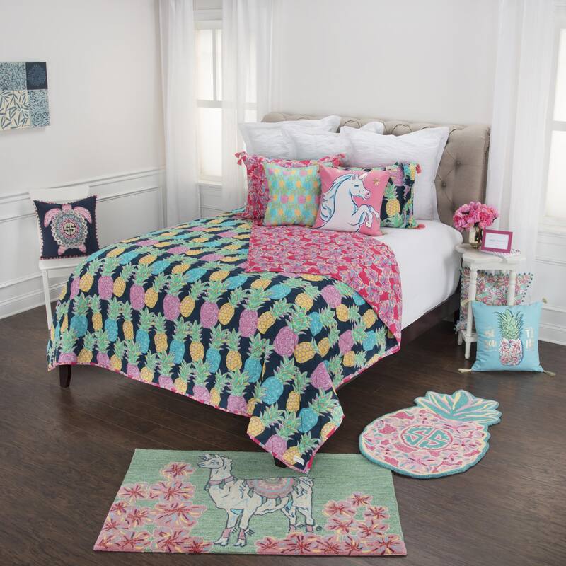 Simply Southern Printed 100% Cotton Reversible Quilt Set