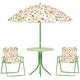 preview thumbnail 19 of 25, Qaba Kids Picnic Table and Chair Set, Outdoor Activity Table with Foldable Chairs, Removable Umbrella, Green Green