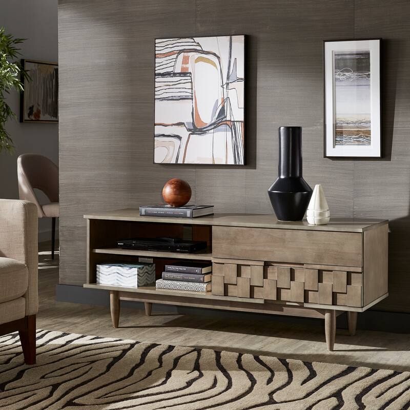 Kieran Mid-Century Wood 2-Drawer TV Stand by iNSPIRE Q Modern - 59-Inch