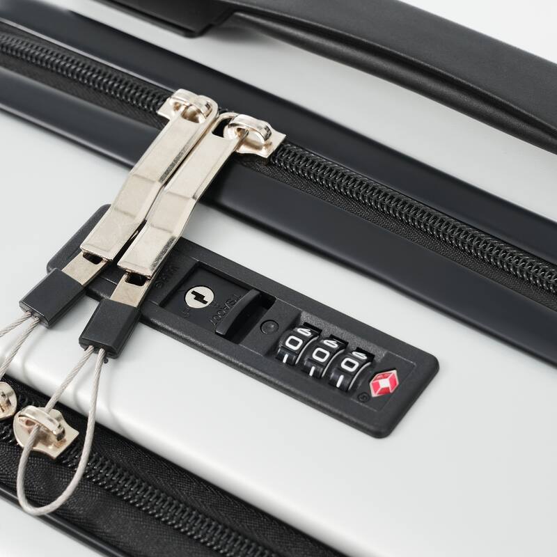 Classic 3 Piece Luggage Set Lightweight Hardside Suitcase TSA Lock Spinner Wheels, Front Opening Luggage Set for Home Travel