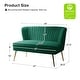 preview thumbnail 60 of 114, HULALA HOME Monica Modern Velvet Curved Tufted Back Loveseat with Metal Tapered Legs