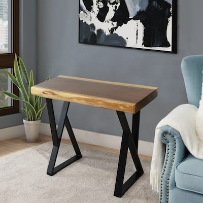 Natural Wood Rectangle Coffee Side Table 31"x14"x26"