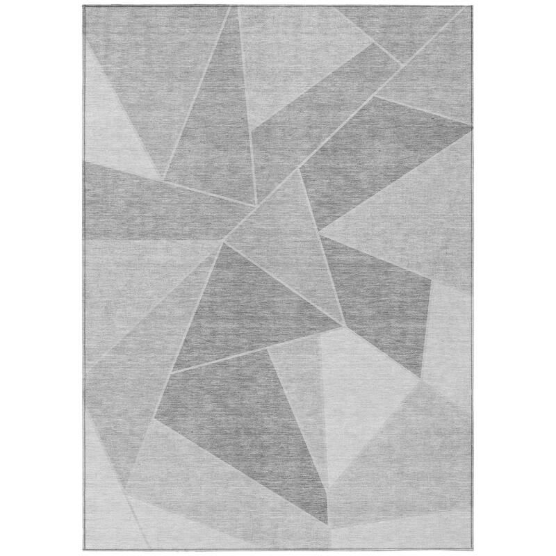 HomeRoots Geometric Transitional Rectangle Outdoor Rug