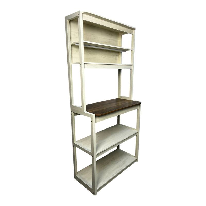 31.5" 5-Tier Bakers Rack for Kitchen with Storage, Coffee Bar, Kitchen Shelves, Microwave Stand