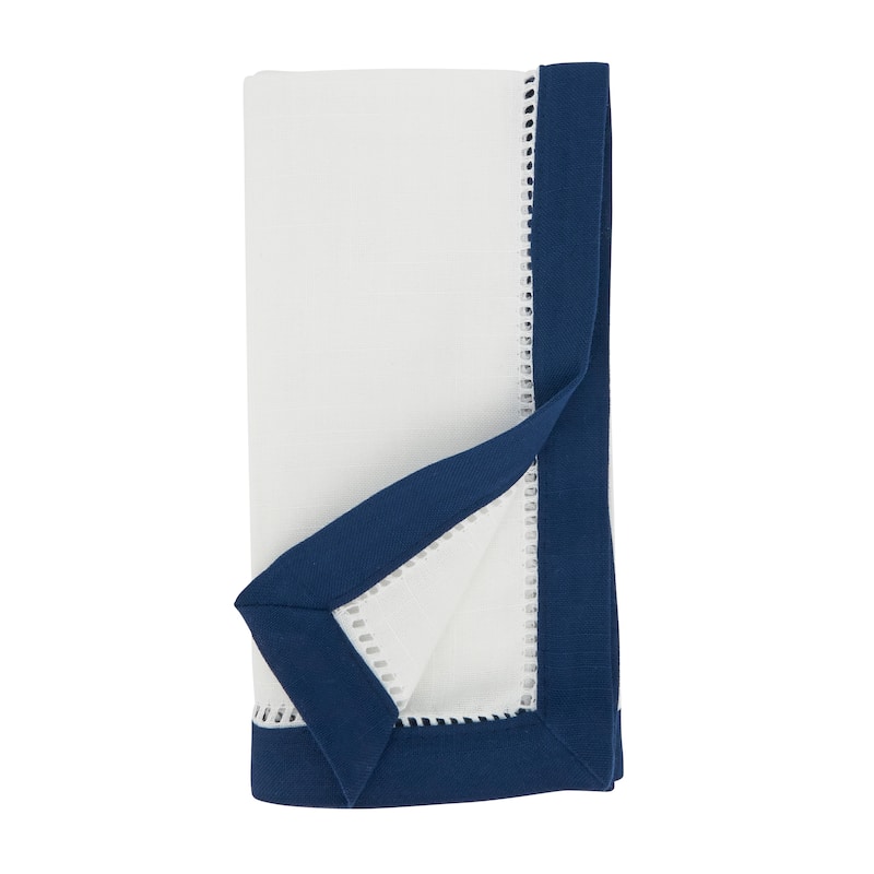 Classic Charm Two-Tone Hemstitch Napkin (Set of 12)
