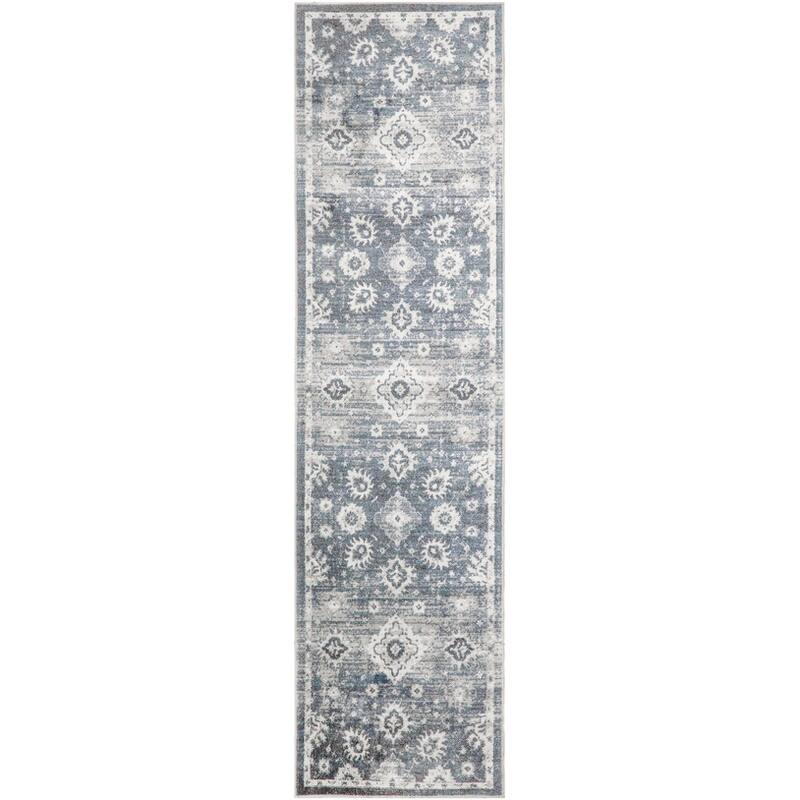 Nourison Astra Machine Washable Indoor only Persian Area Rug - 2' 2" x 8' - Denim - Runner