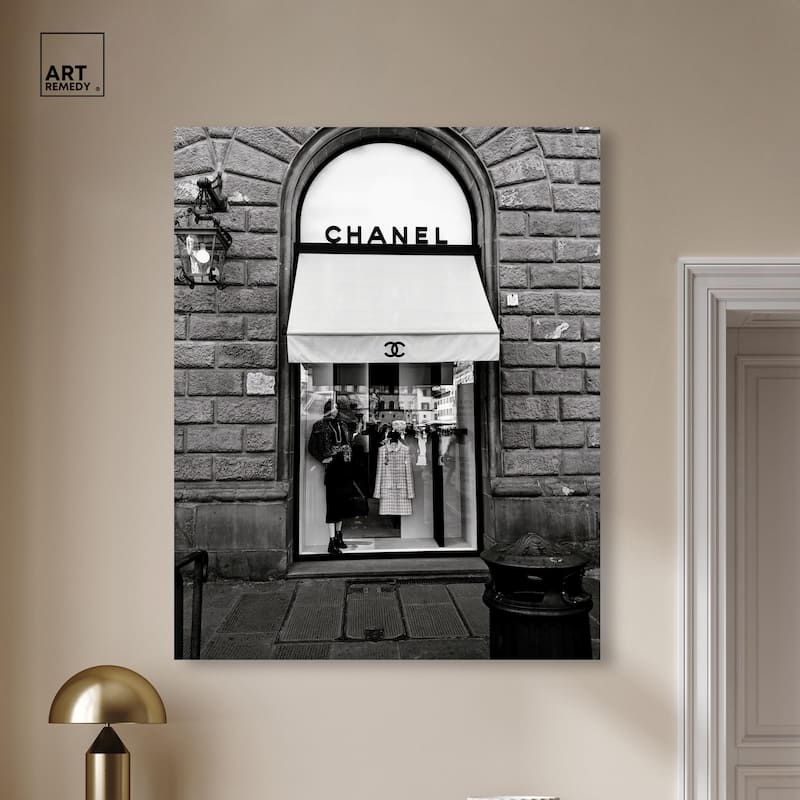 Fashion House Window Canvas by Art Remedy, Gallery Wrapped