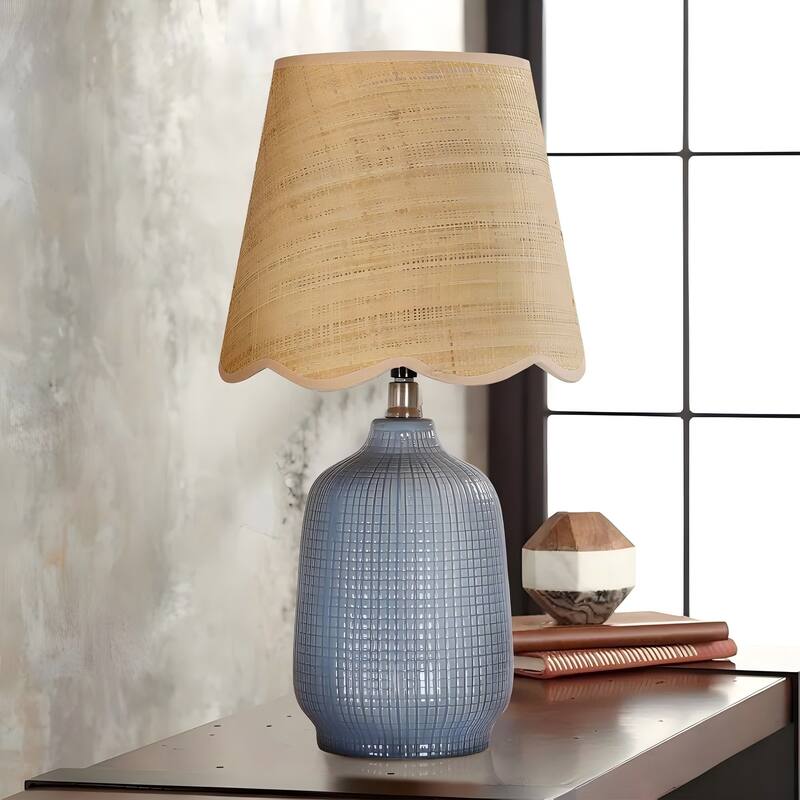 Traditional Ceramic Woven Table Lamp for Living Room