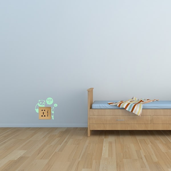 slide 2 of 5, Walplus Bear Glow In The Dark Peel and Stick Wall Sticker Room Decor