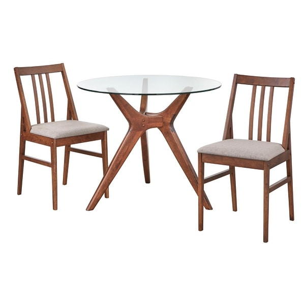 3 piece mid best sale century dining set