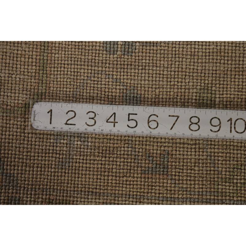 Hand Knotted Oriental 100% Wool Carpet Transitional All-Over Greys & Charcoal Oushak Area Rug - 10' 0'' X 8' 1''