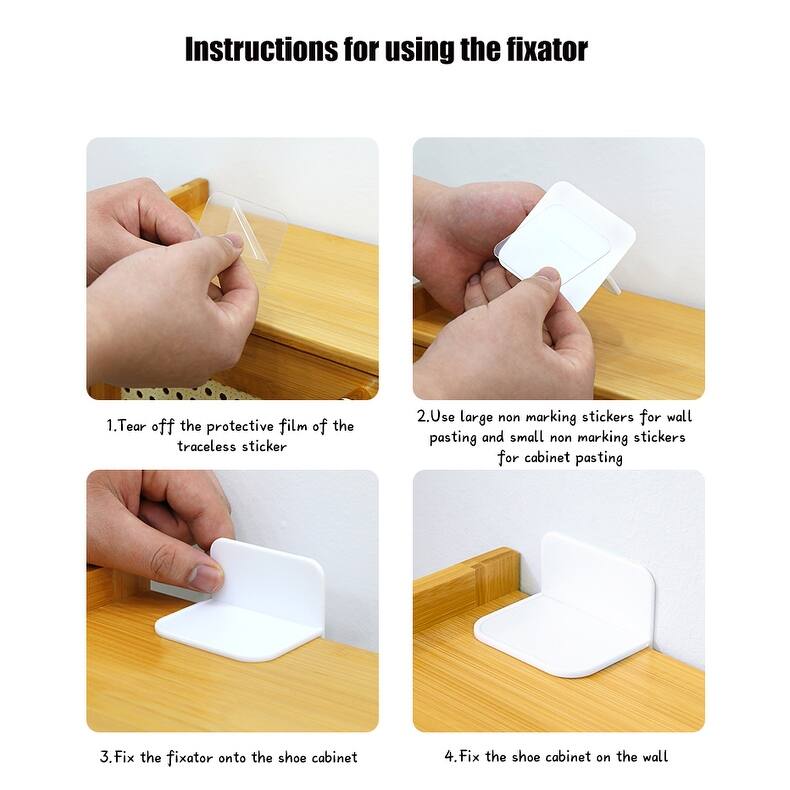 Shoe Cabinet with 3 Rattan Flip Drawers, Shoe Storage Cabinet with Coat Hooks, Freestanding Bamboo Shoe Rack Organizer