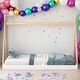 preview thumbnail 10 of 16, Twin Size Tent Floor Bed with Triangle Design White+Natural