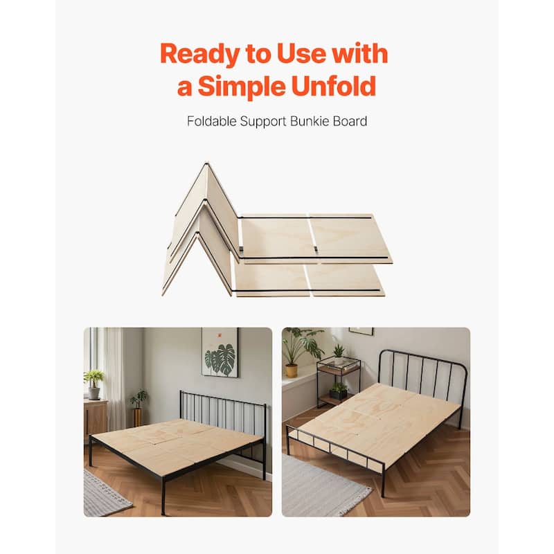 Natural Wood Pine Plywood Foldable Bunkie Board with Ventilated Webbing Straps