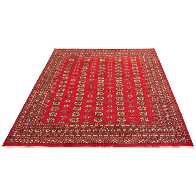 ECARPETGALLERY Hand-knotted Finest Peshawar Bokhara Red Wool Rug - 8'3 x 10'2