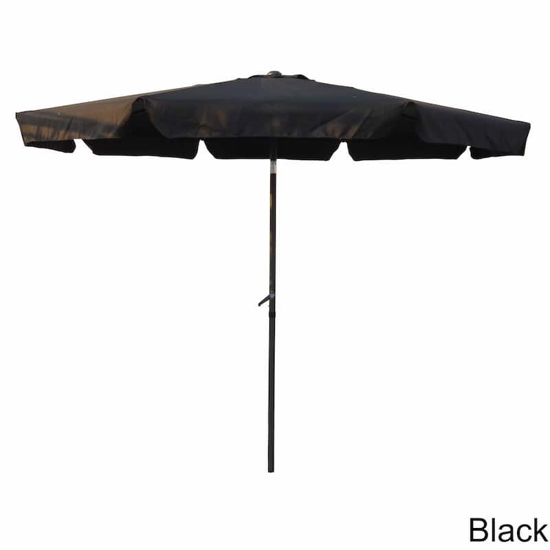 St. Kitts All-weather Tilting 10-foot Patio Umbrella - Black