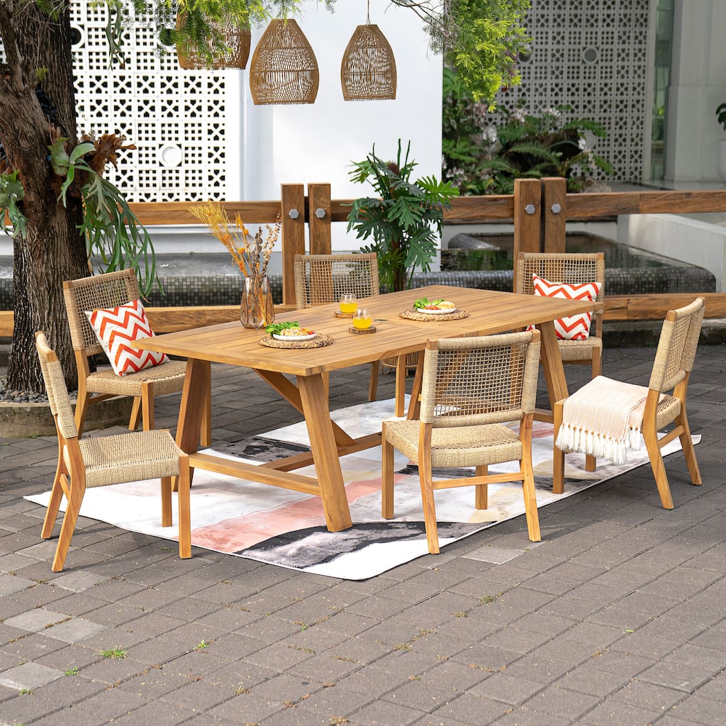 Cambridge Casual Sierra 7-Piece Teak Outdoor Dining Set